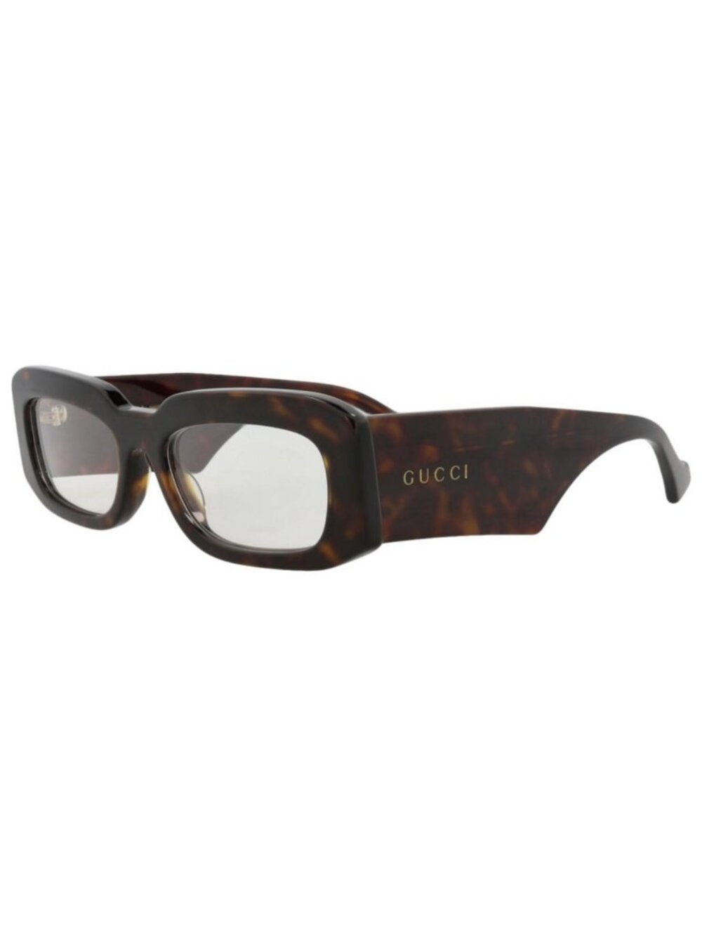 New Gucci Mens Square/Rectangle Havana Havana Transparent Fashion Designer Eyegl
